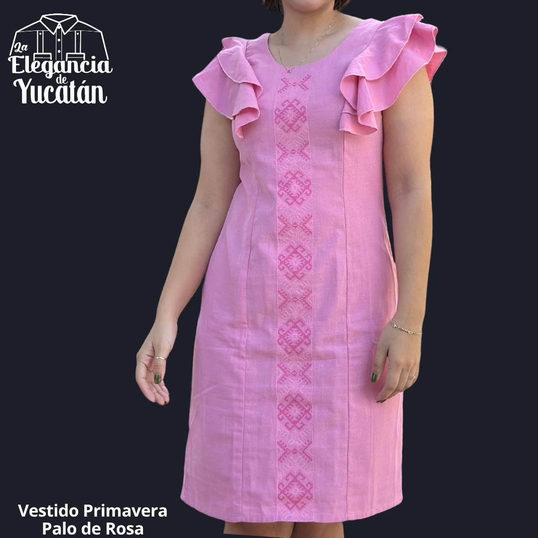 VESTIDO PRIMAVERA PALO DE ROSA