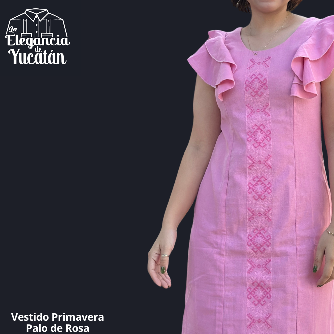 VESTIDO PRIMAVERA PALO DE ROSA