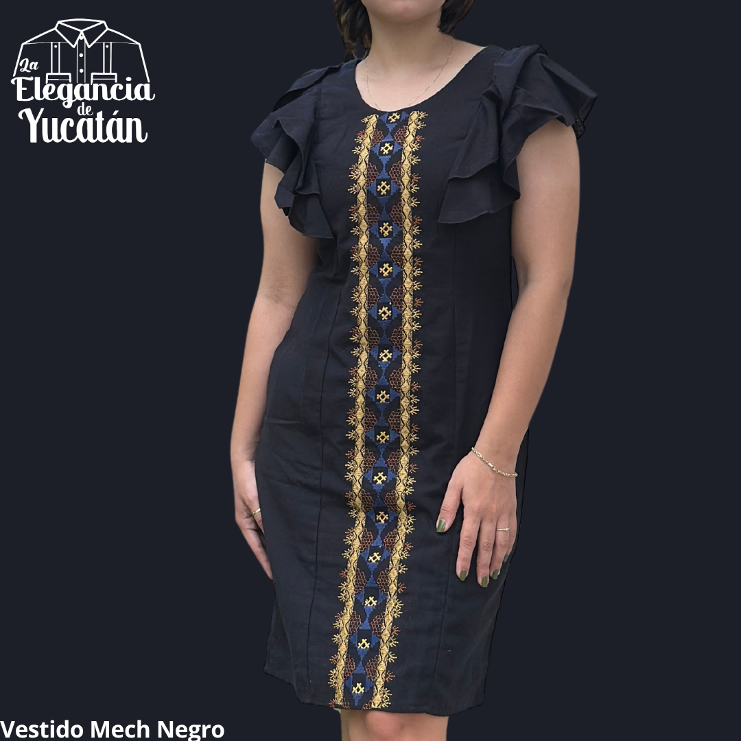 VESTIDO MECH NEGRO