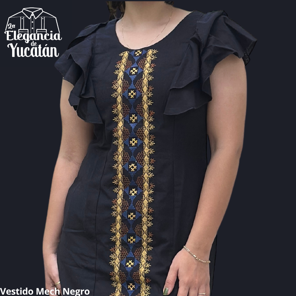 VESTIDO MECH NEGRO