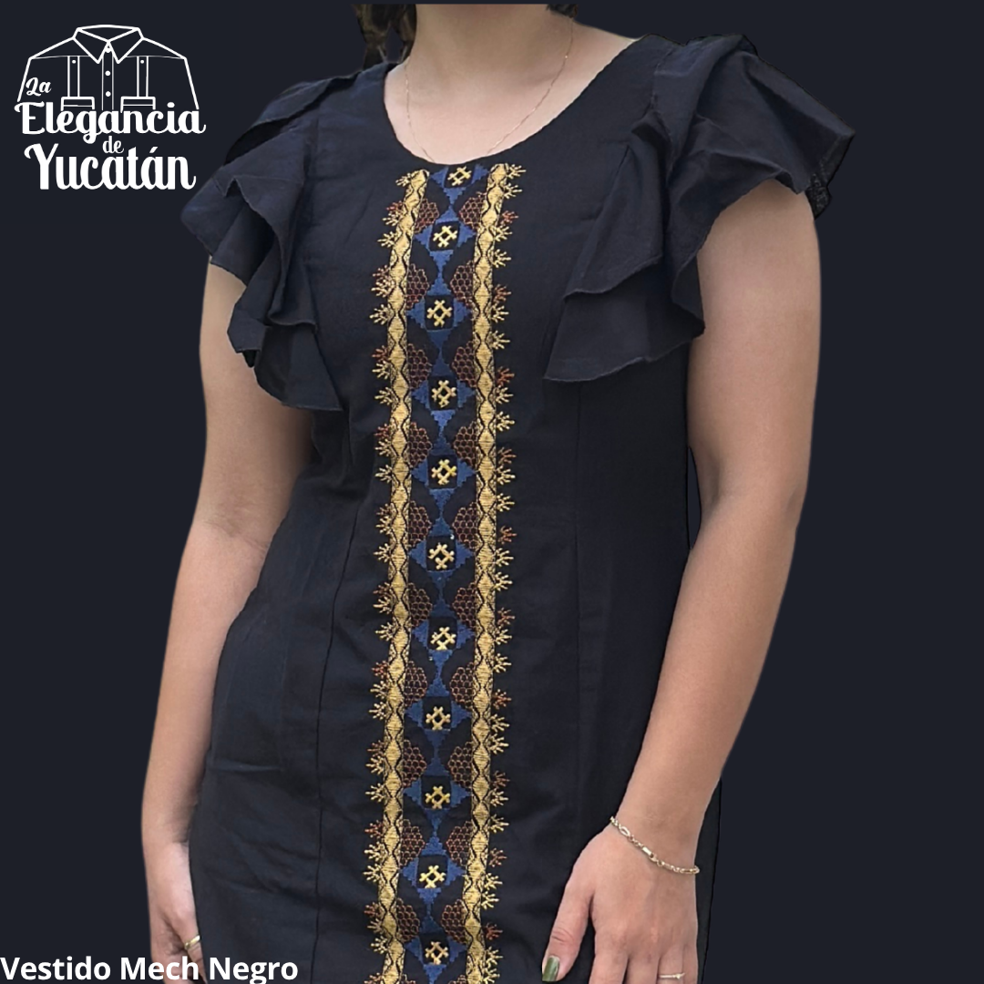 VESTIDO MECH NEGRO