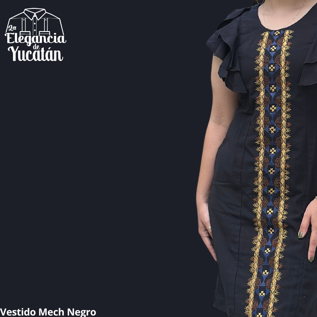 VESTIDO MECH NEGRO