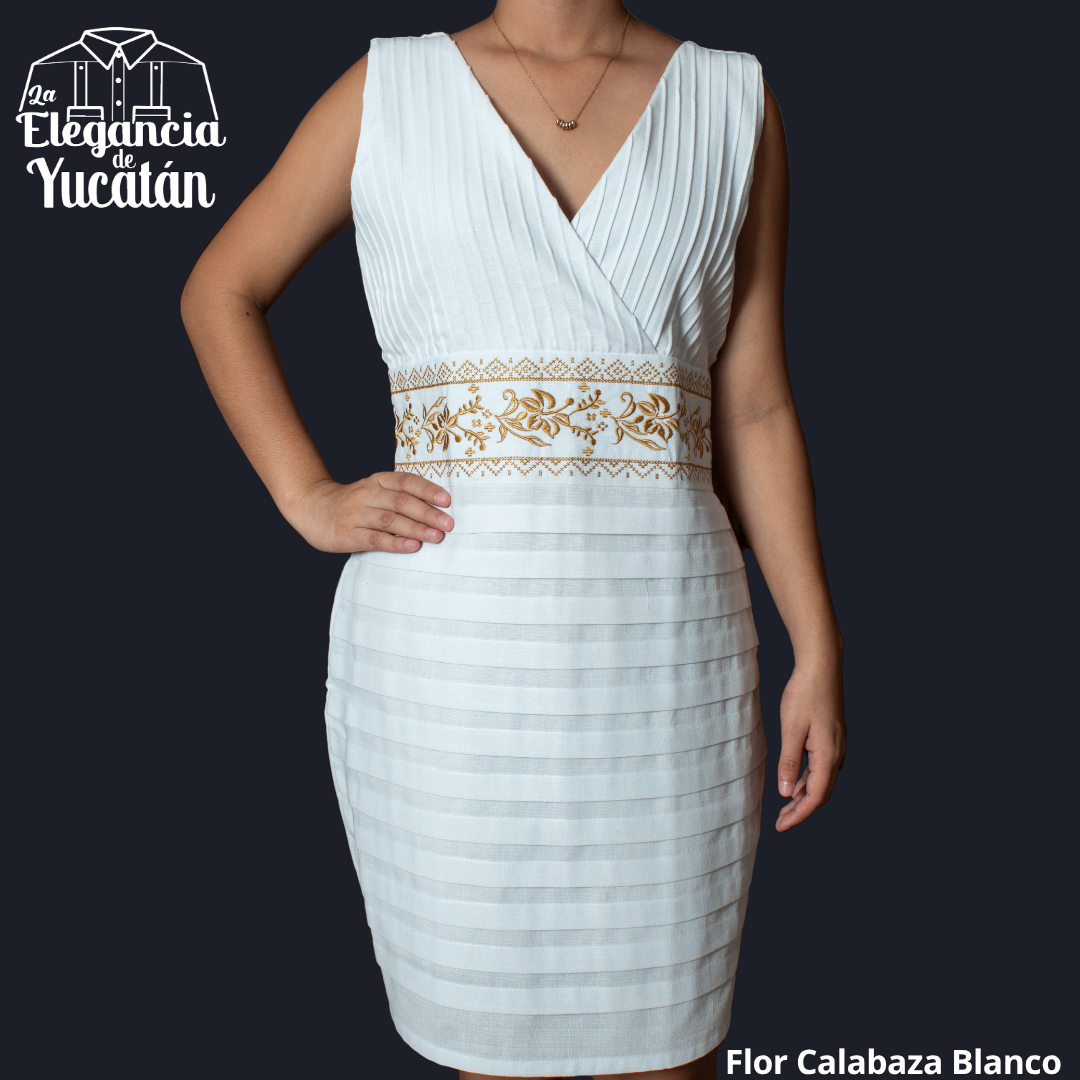 VESTIDO CALABAZA BLANCO