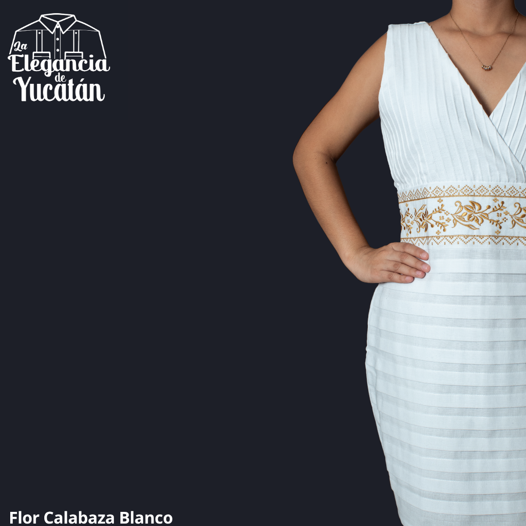 VESTIDO CALABAZA BLANCO