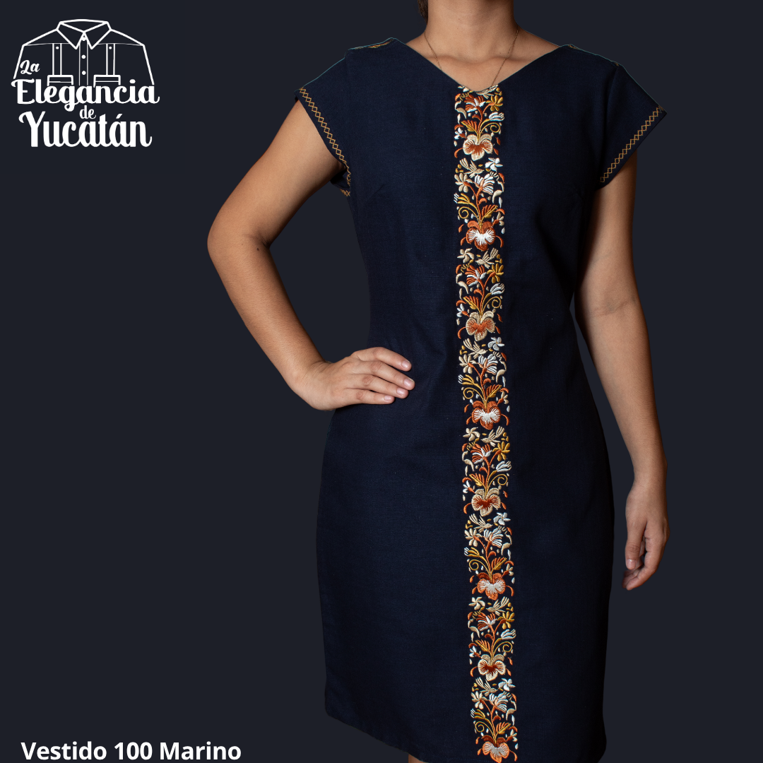 VESTIDO MOD 100 MARINO