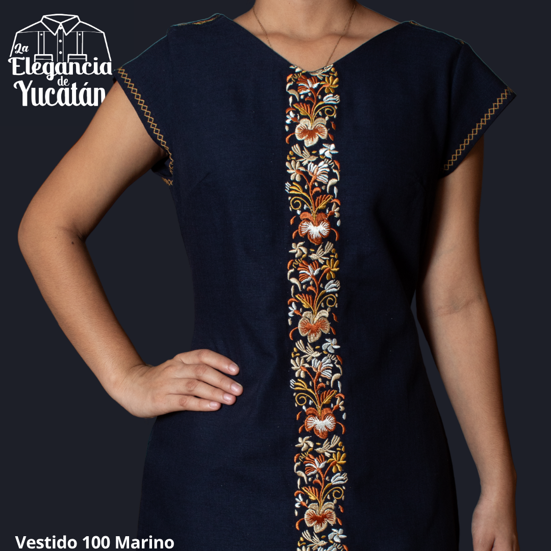 VESTIDO MOD 100 MARINO