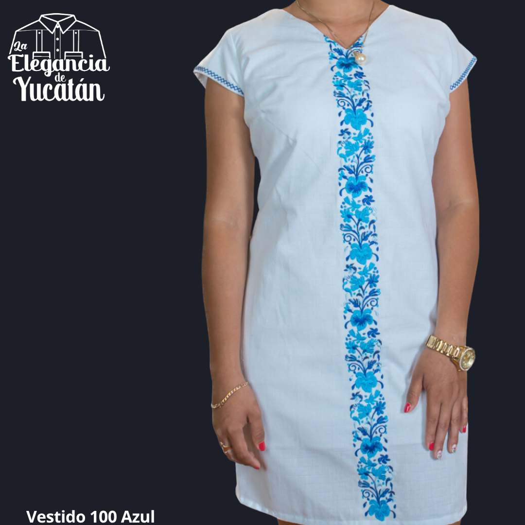 VESTIDO MOD 100 AZUL