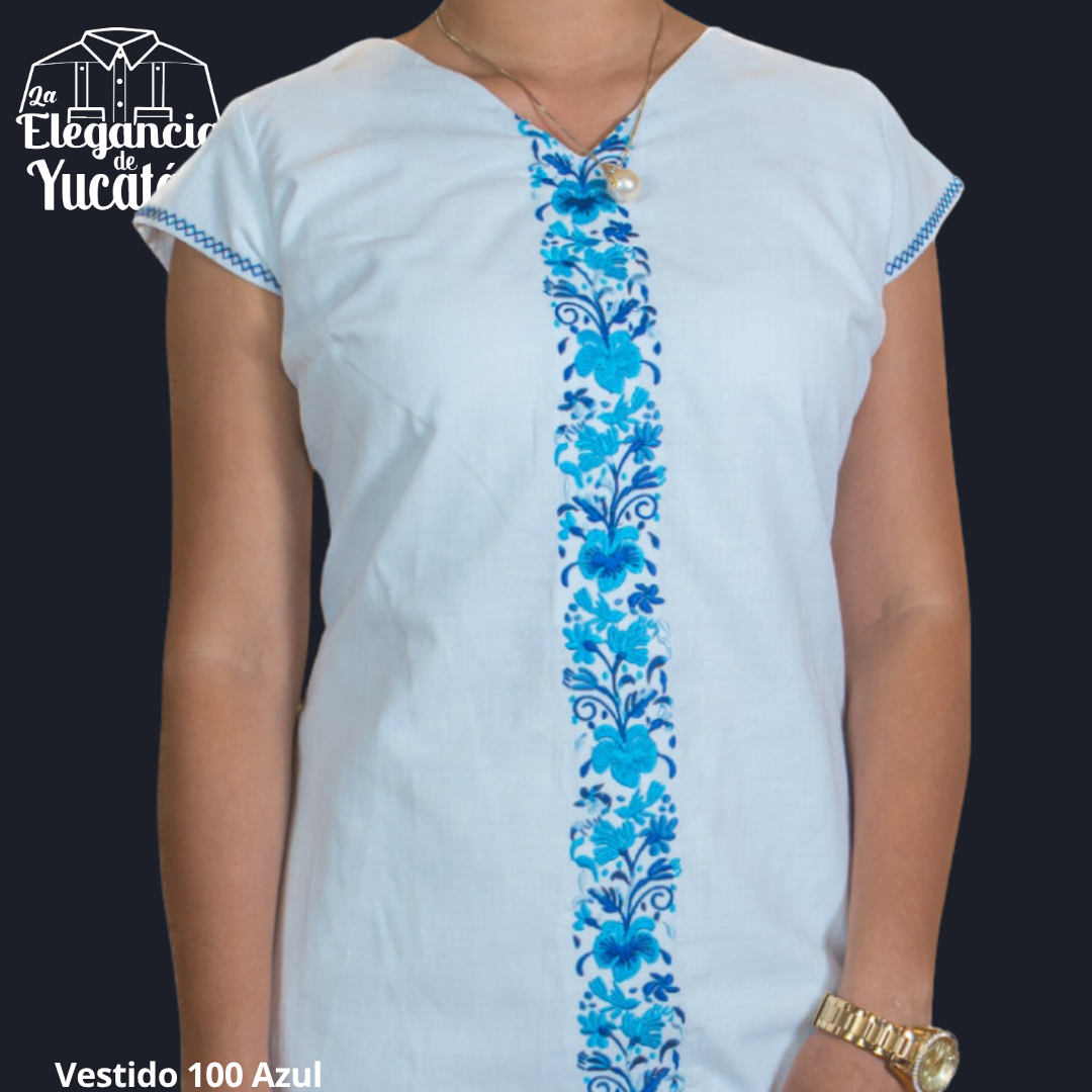 VESTIDO MOD 100 AZUL