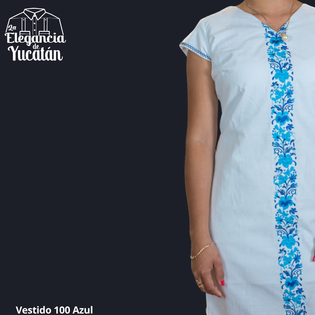 VESTIDO MOD 100 AZUL