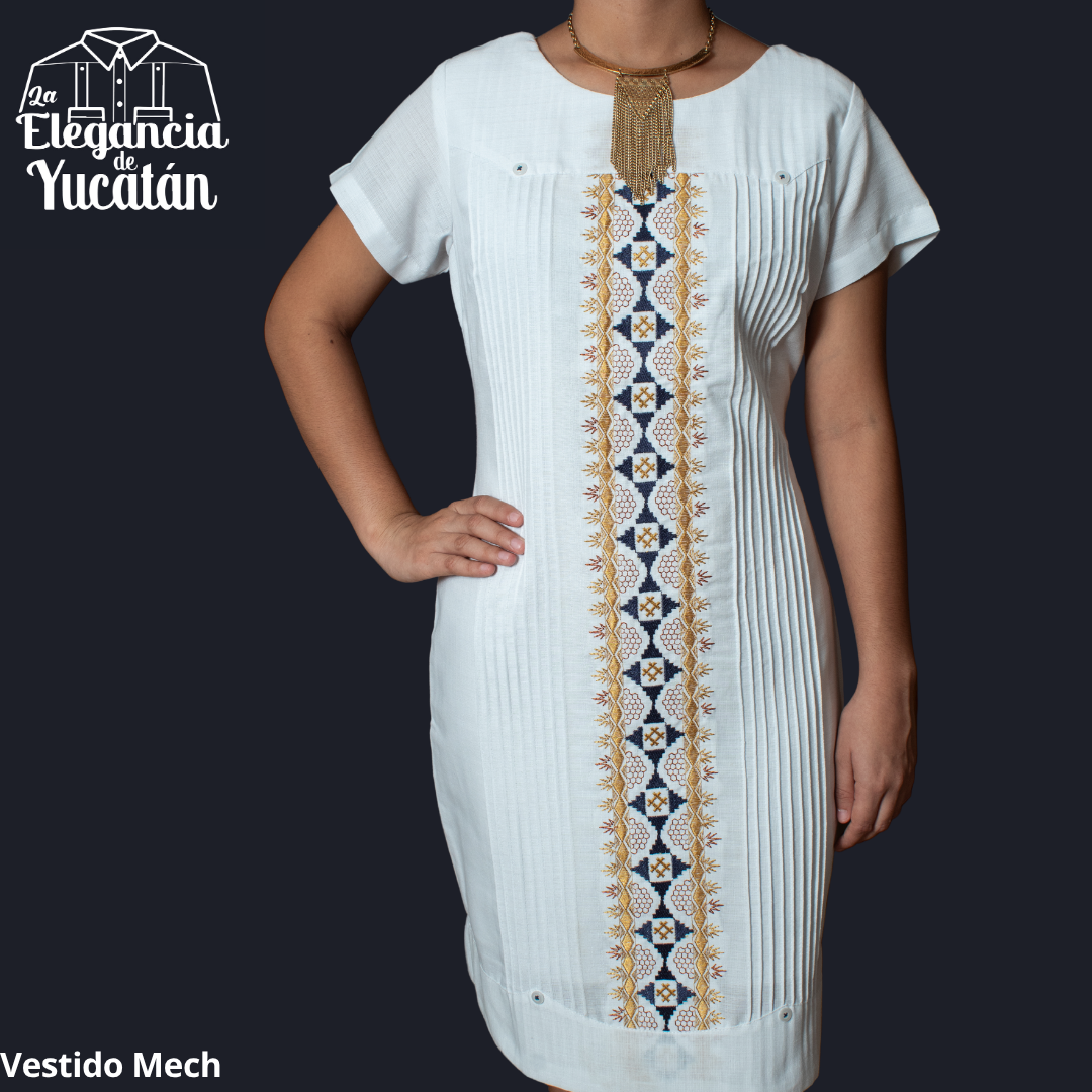 VESTIDO MECH BLANCO