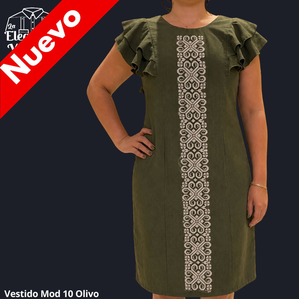 VESTIDO MOD 10 OLIVO
