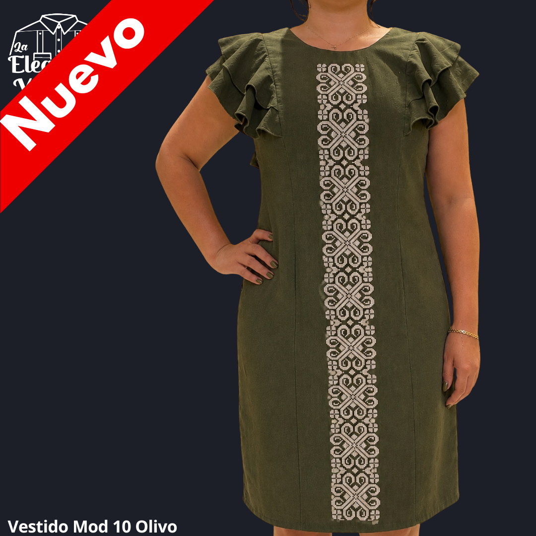 VESTIDO MOD 10 OLIVO