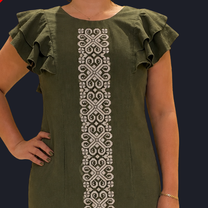 VESTIDO MOD 10 OLIVO