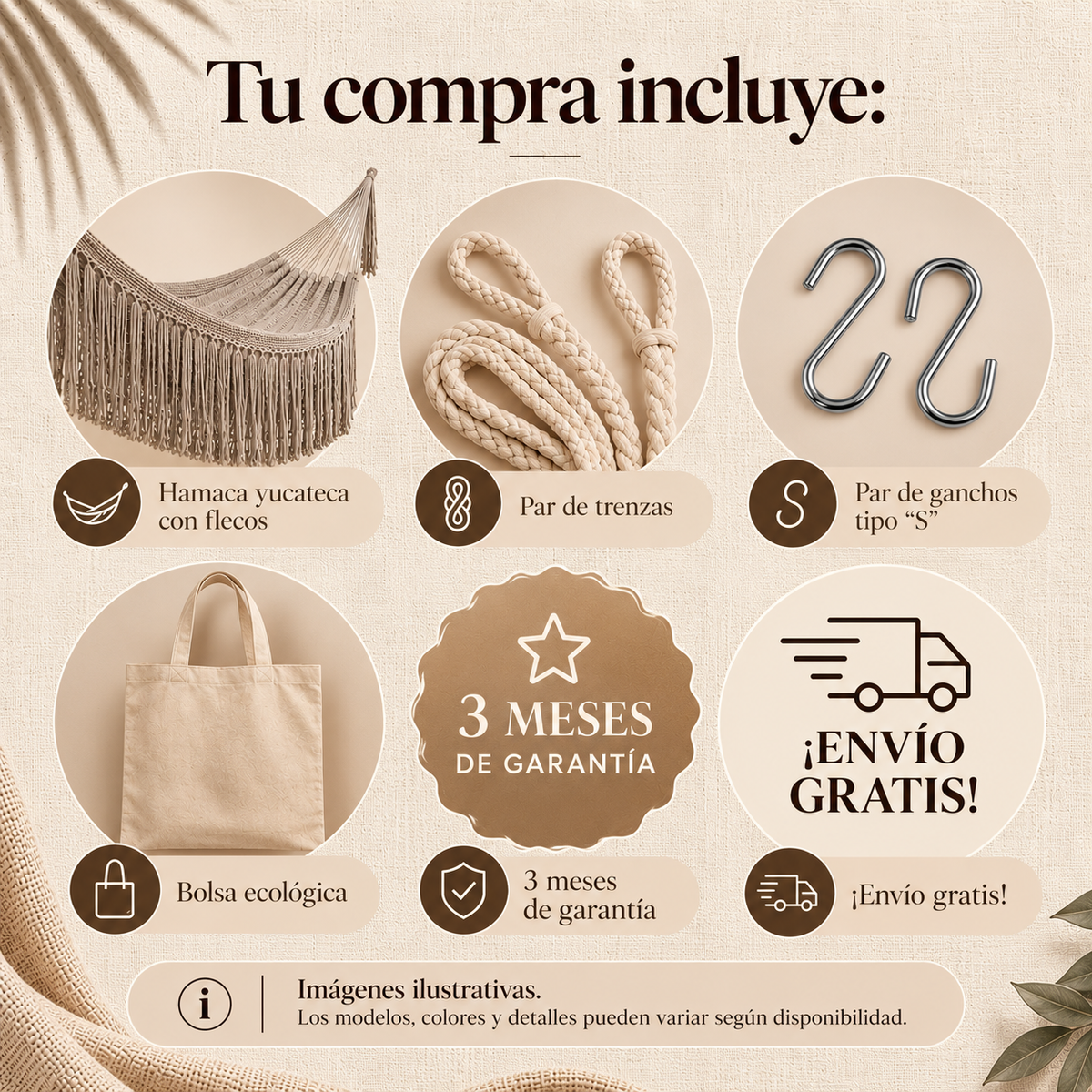 🌿 Hamaca Negra Yucateca de Algodón con Flecos | 🚚 ENVÍO GRATIS